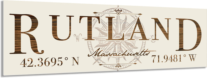 FP1039 - Rutland, MA Stick w/ Compass Engraved Stick (Standard)