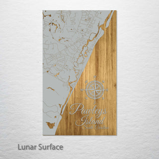 Pawleys Island, South Carolina Engraved Wood Wall Map