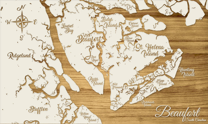 FP0618 - Beaufort, SC Engraved Map (Standard)