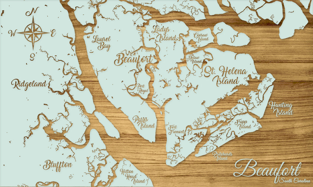 FP0618 - Beaufort, SC Engraved Map (Standard)