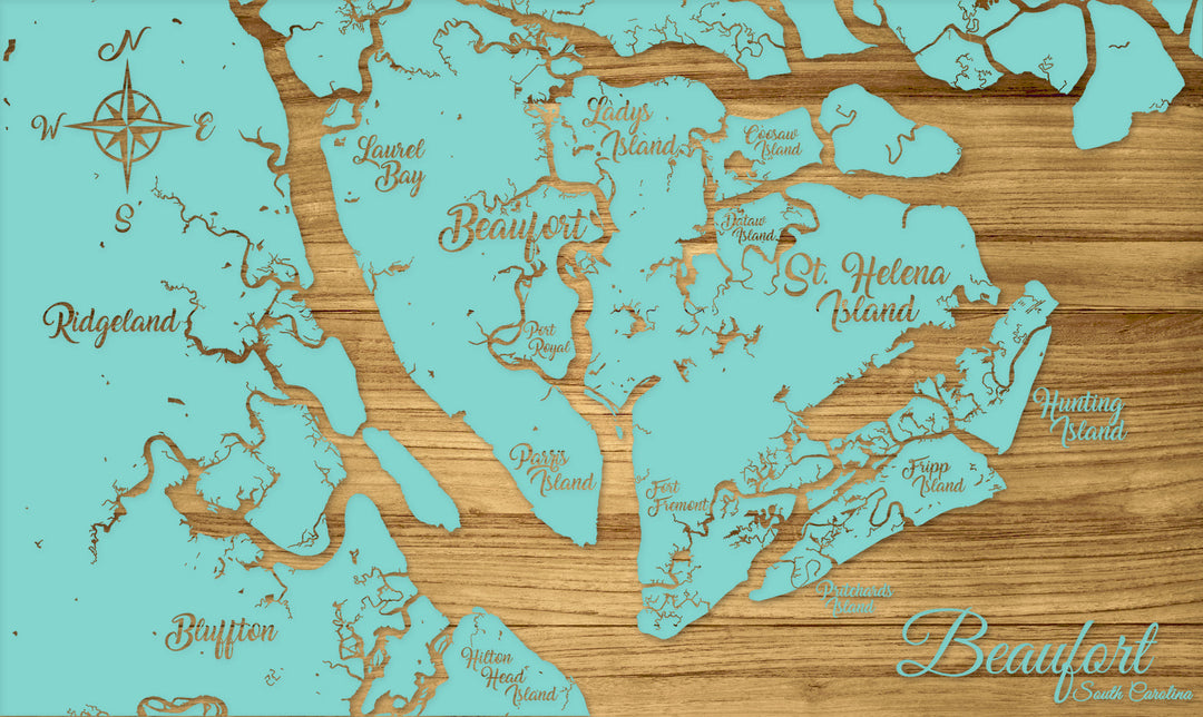 FP0618 - Beaufort, SC Engraved Map (Standard)
