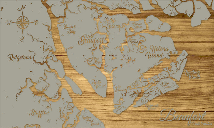 FP0618 - Beaufort, SC Engraved Map (Standard)