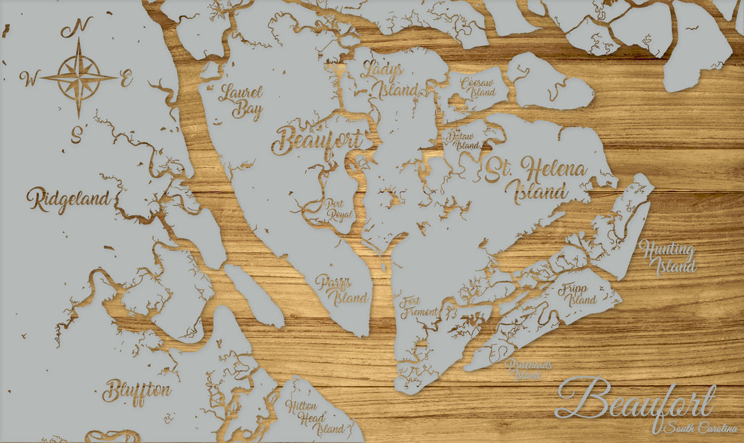 FP0618 - Beaufort, SC Engraved Map (Standard)