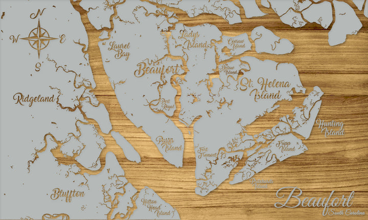 FP0618 - Beaufort, SC Engraved Map (Standard)