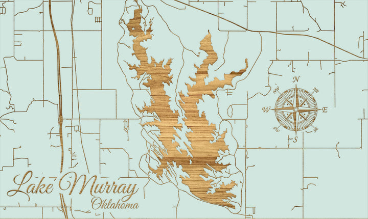 FP1152 - Lake Murray, OK (horizontal) Engraved Map (Standard)