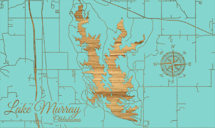 FP1152 - Lake Murray, OK (horizontal) Engraved Map