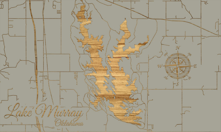 FP1152 - Lake Murray, OK (horizontal) Engraved Map
