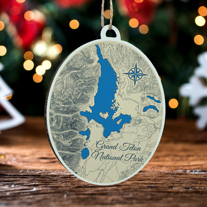 FP0614 - Grand Teton Nat'l Park Printed Ornament (Bronze)