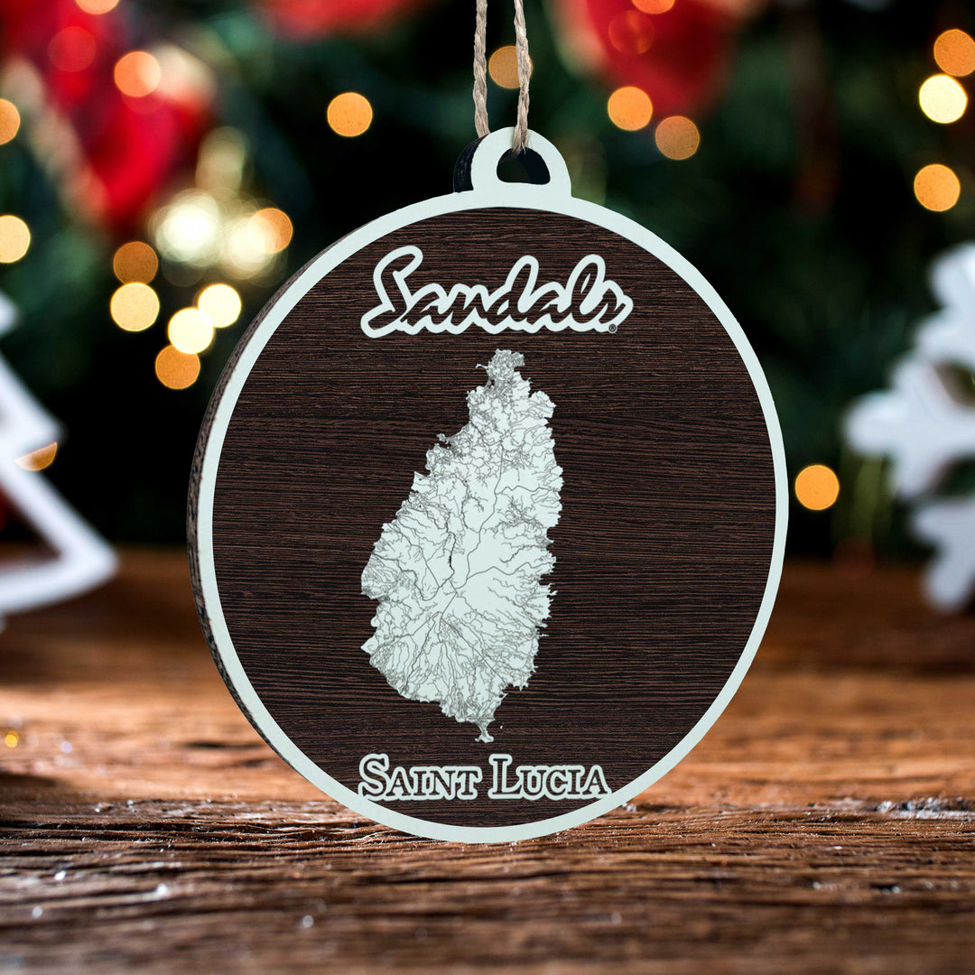 FP0699 - Sandals St Lucia Engraved Ornament (Bronze)