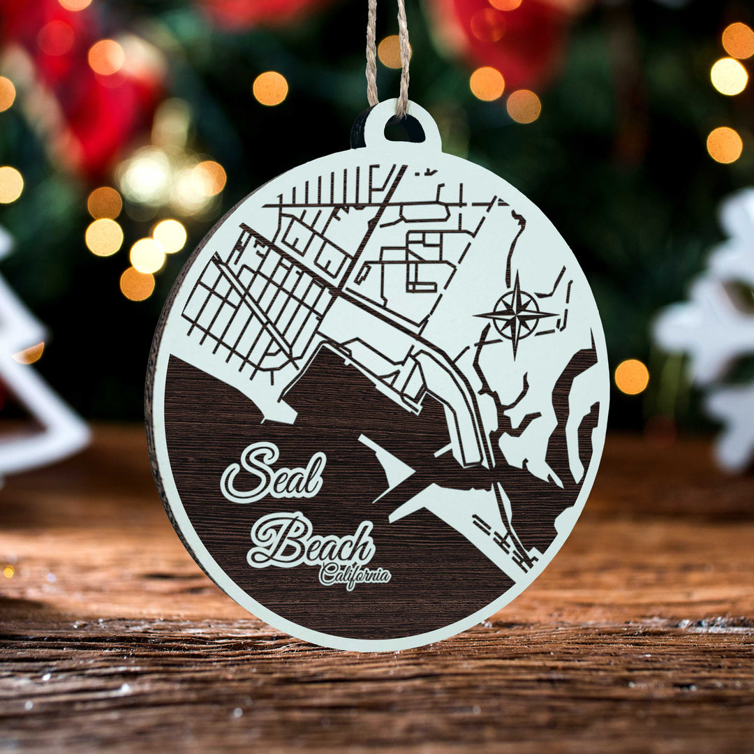 FP0680 - Seal Beach, CA Engraved Ornament (Bronze)