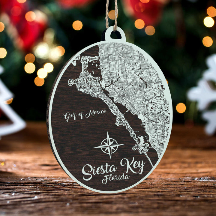 FP0596 - Siesta Key, FL Engraved Ornament (Standard)