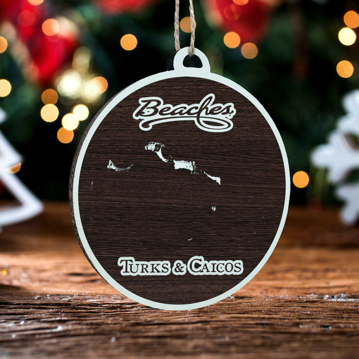FP0699 - Turks & Caicos Beaches Engraved Ornament (Bronze)