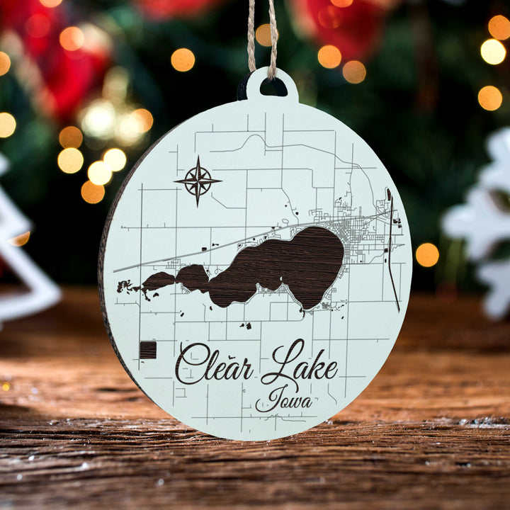 FP0827 - Clear Lake, IA Engraved Ornament (Standard)