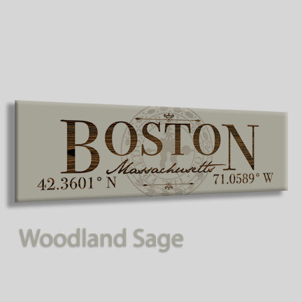 FP0383 - Boston, Massachusetts Engraved Stick (Bronze)