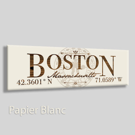 FP0383 - Boston, Massachusetts Engraved Stick (Bronze)