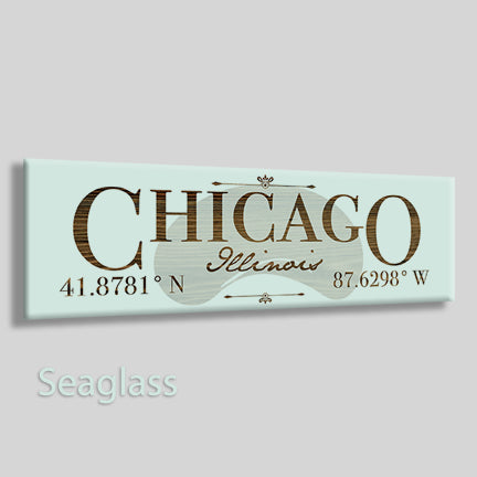 FP0383 - Chicago, Illinois Engraved Stick (Bronze)