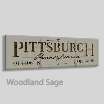 FP0383 - Pittsburgh, Pennsylvania Engraved Stick (Bronze)