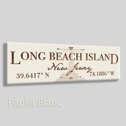 FP0905 - Long Beach Island, NJ Engraved Stick (Bronze)