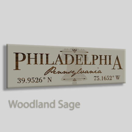 FP0383 - Philadelphia, Pennsylvania Engraved Stick (Bronze)