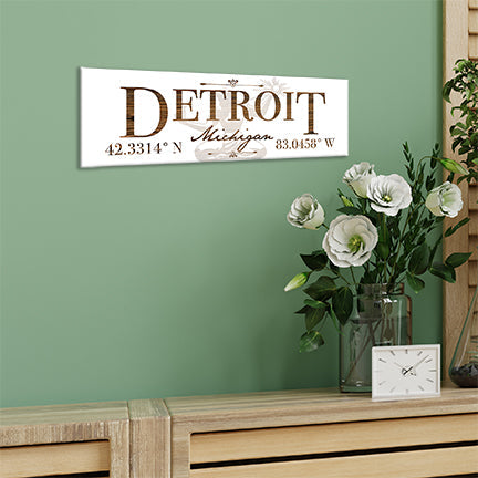 FP0383 - Detroit, Michigan Engraved Stick (Bronze)