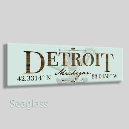 FP0383 - Detroit, Michigan Engraved Stick (Bronze)