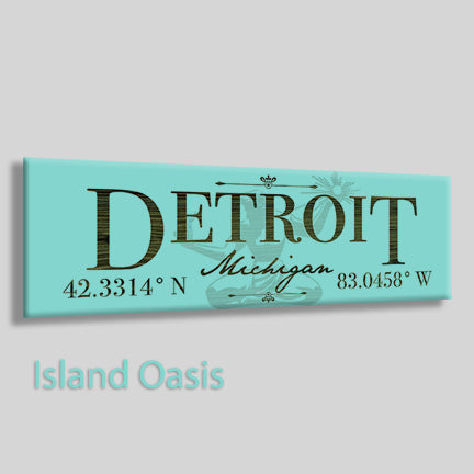 FP0383 - Detroit, Michigan Engraved Stick (Bronze)