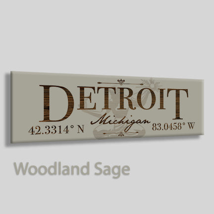 FP0383 - Detroit, Michigan Engraved Stick (Bronze)