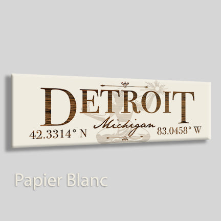 FP0383 - Detroit, Michigan Engraved Stick (Bronze)