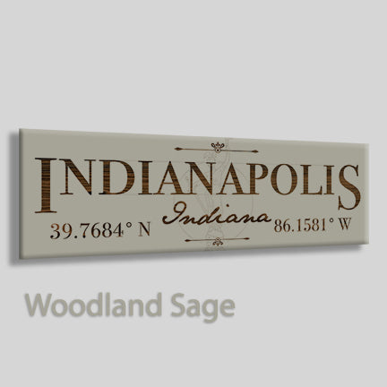 FP0383 - Indianapolis, Indiana Engraved Stick (Bronze)