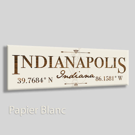 FP0383 - Indianapolis, Indiana Engraved Stick (Bronze)