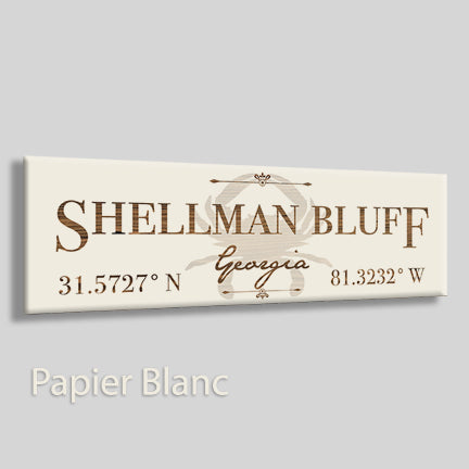FP0426 - Shellman Bluff, Georgia Engraved Stick (Standard)