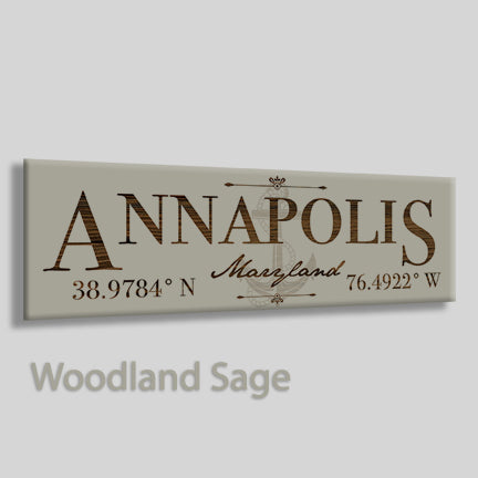 FP1518 - Annapolis, Maryland Anchor Engraved Stick (Bronze)