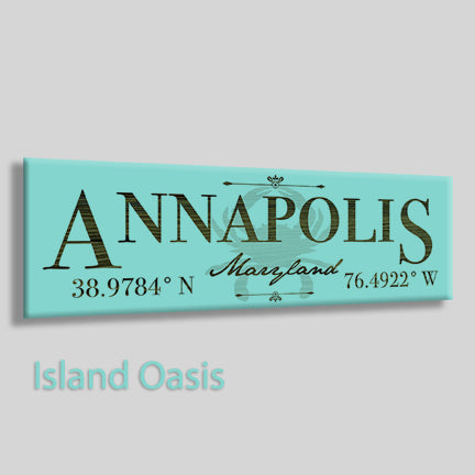 FP1518 - Annapolis, Maryland Crab Engraved Stick (Bronze)