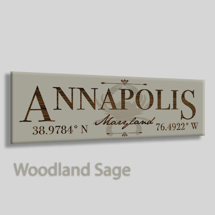 FP1518 - Annapolis, Maryland Crab Engraved Stick (Bronze)