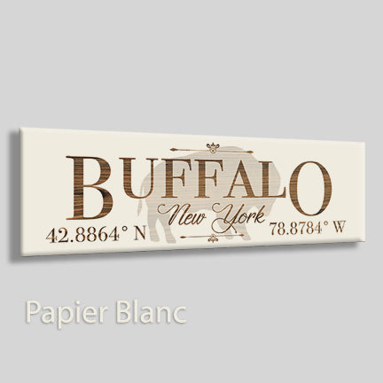 FP0383 - Buffalo, New York Engraved Stick (Bronze)