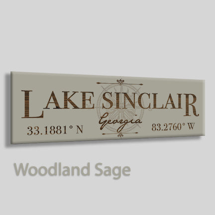 FP0471 - Lake Sinclair, Georgia Engraved Stick (Standard)