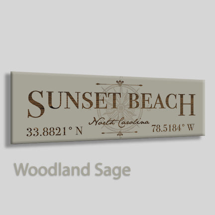 FP0264 - Sunset Beach, NC Engraved Stick (Silver)