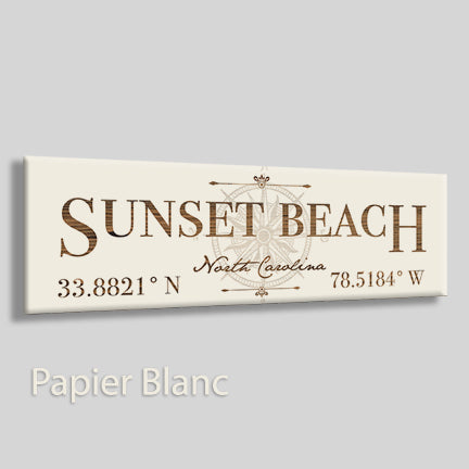 FP0264 - Sunset Beach, NC Engraved Stick (Silver)