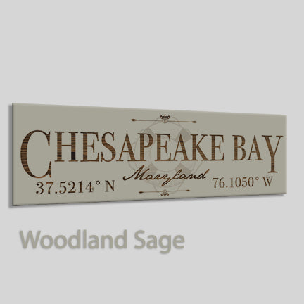 FP0318 - Chesapeake Bay, Maryland Engraved Stick (Bronze)