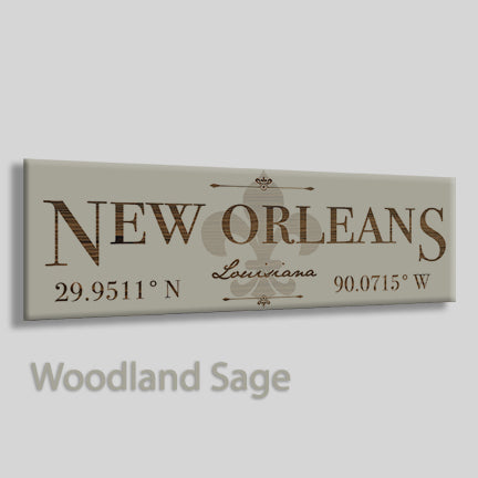 FP0540 - New Orleans, Louisiana Fleur Engraved Stick (Standard)