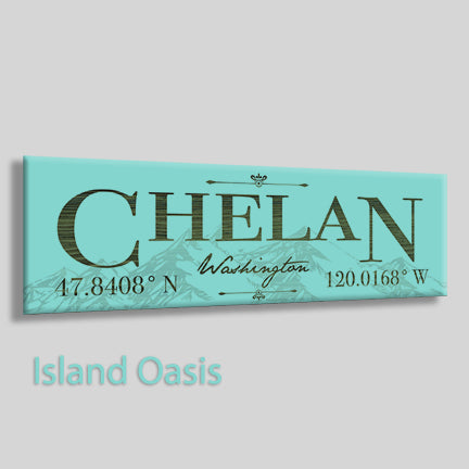 FP0884 - Chelan, Washington Mountains Engraved Stick (Standard)