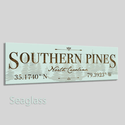 FP1449 - Southern Pines Treeline, North Carolina Engraved Stick (Standard)
