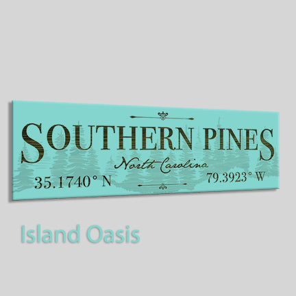 FP1449 - Southern Pines Treeline, North Carolina Engraved Stick (Standard)