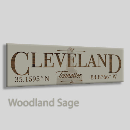 FP1860 - Cleveland, Tennessee Engraved Stick (Bronze)