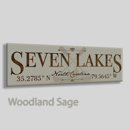 FP1449 - Seven Lakes, North Carolina Engraved Stick (Standard)