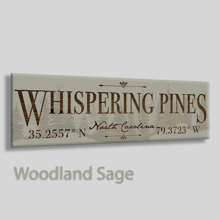 FP1449 - Whispering Pines, North Carolina Engraved Stick (Standard)