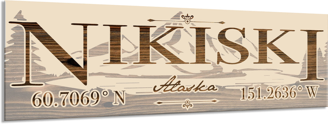 FP0022 - Nikiski, AK Engraved Stick (Bronze)