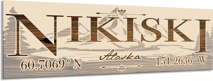 FP0022 - Nikiski, AK Engraved Stick (Bronze)