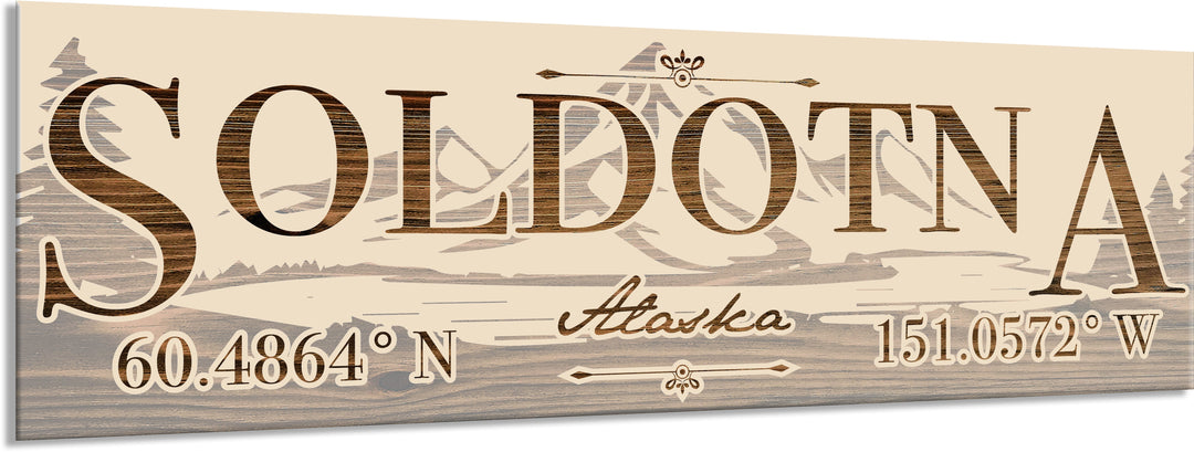 FP0022 - Soldotna, AK Engraved Stick (Bronze)