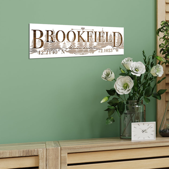 FP0805 - Brookfield Treeline, MA Engraved Stick (Standard)